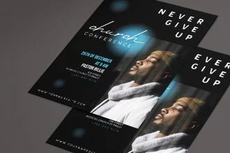 Free Gospel flyer template psd + Vector (.ai, .eps)