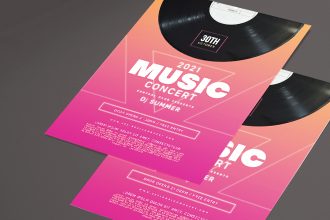 Free Concert Flyer Template in psd
