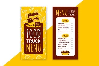 Fast Food Menu Free Poster Template for Photoshop and Illustrator!