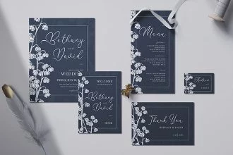 Free Wedding Invitation Templates in PSD + Vector (.ai+.eps)