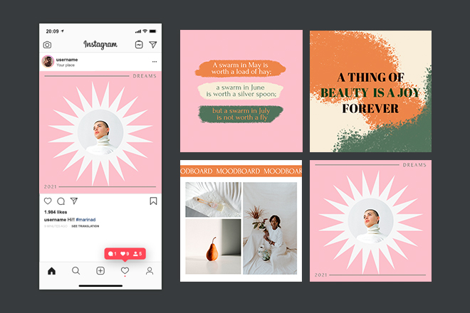 100  Free Instagram Post Templates PSD Free PSD Templates