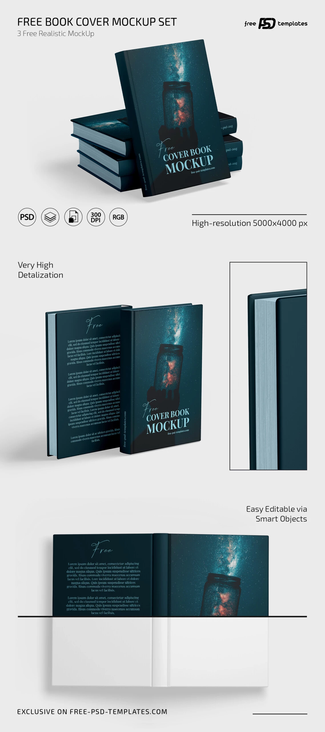 Free BOOK COVER MOCKUP – Free PSD Templates