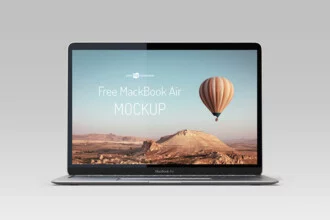 Free MacBook Air PSD Mockup