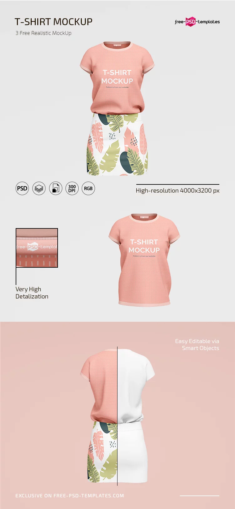 Free T-Shirt Mockup PSD