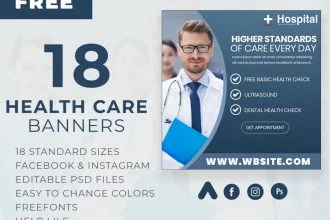 Free Healthcare Banners in PSD