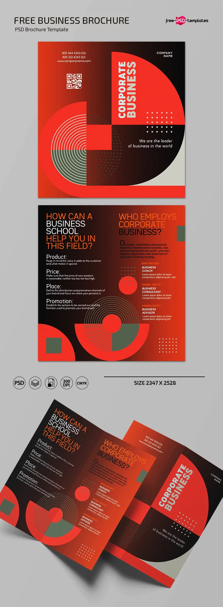 Free Brochure Business Template PSD