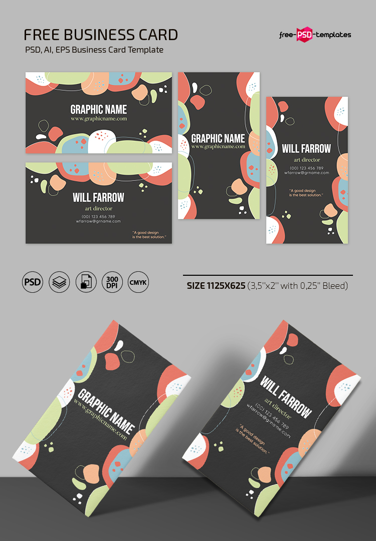free business card templates psd download