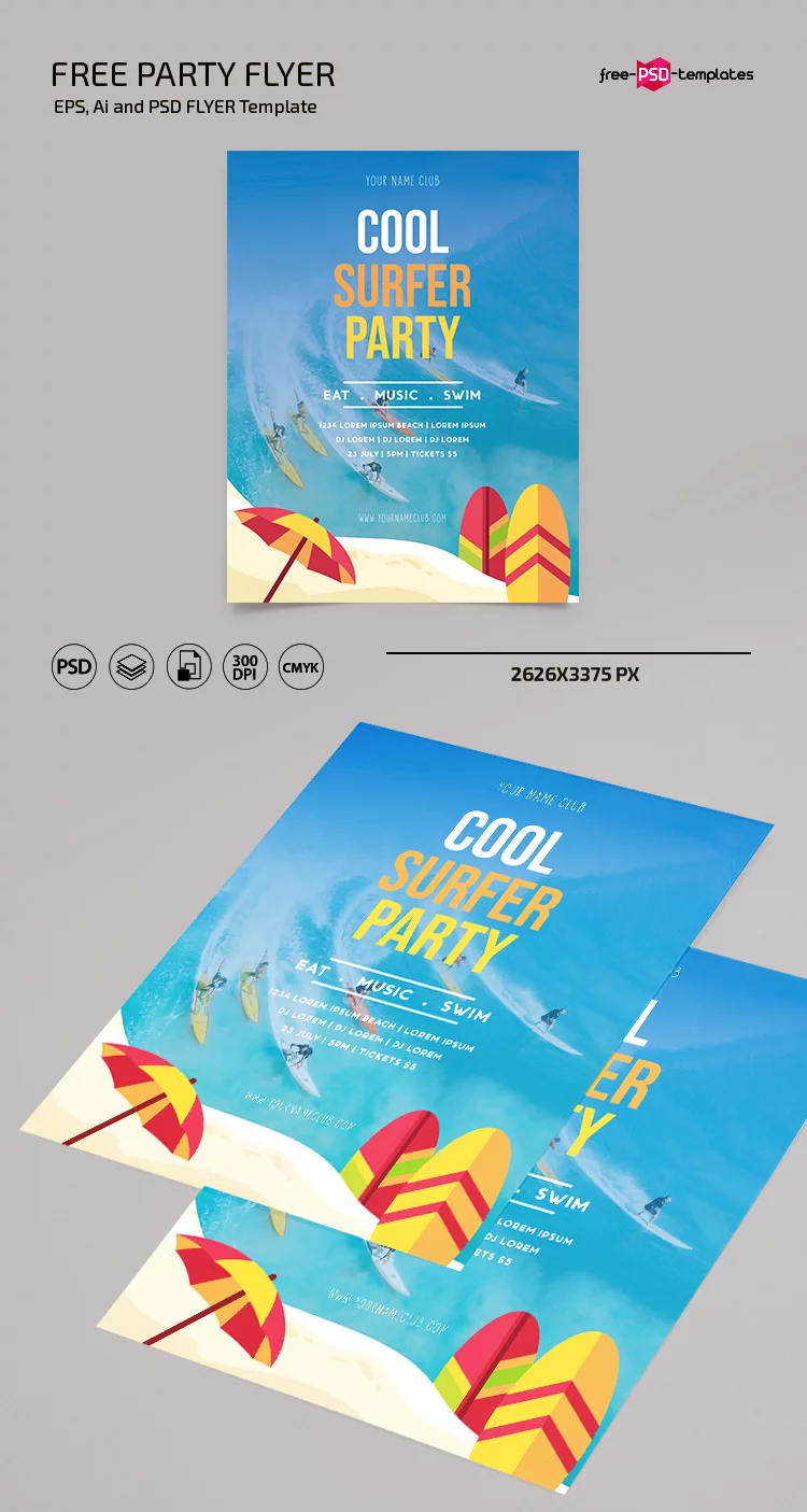 Free Party Flyer PSD