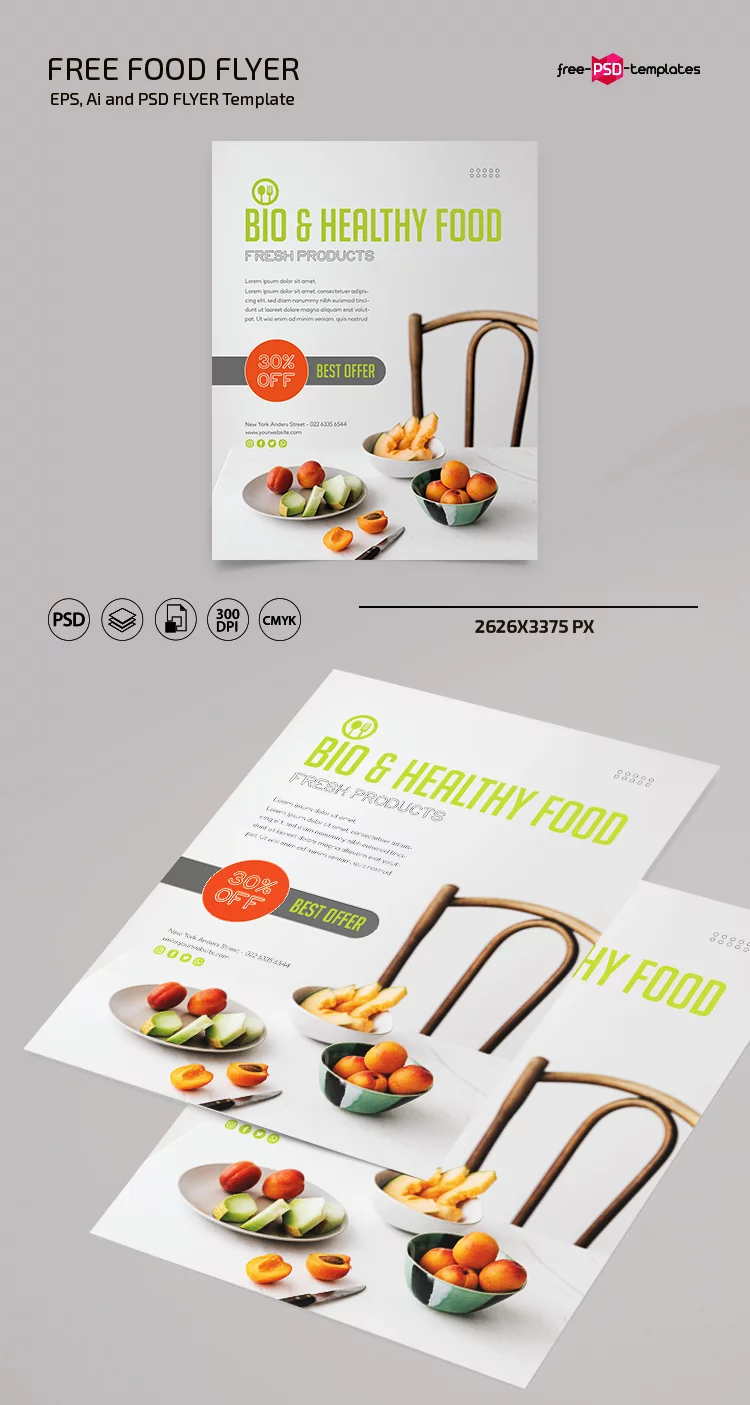 Free Food Flyer Template in PSD