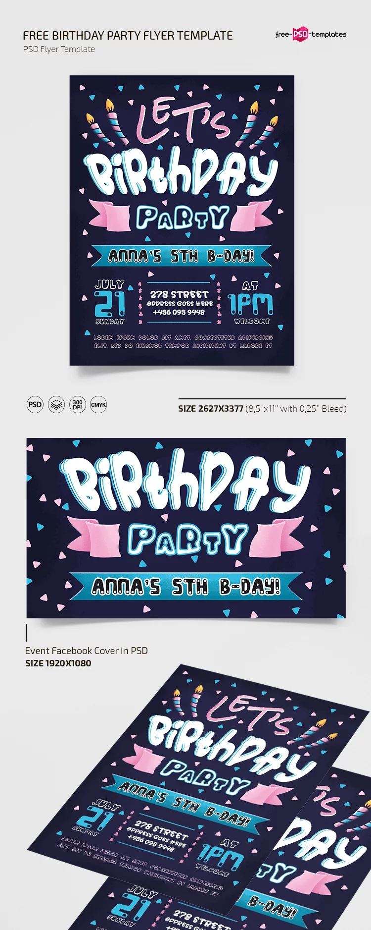 Free Birthday Party Flyer Template