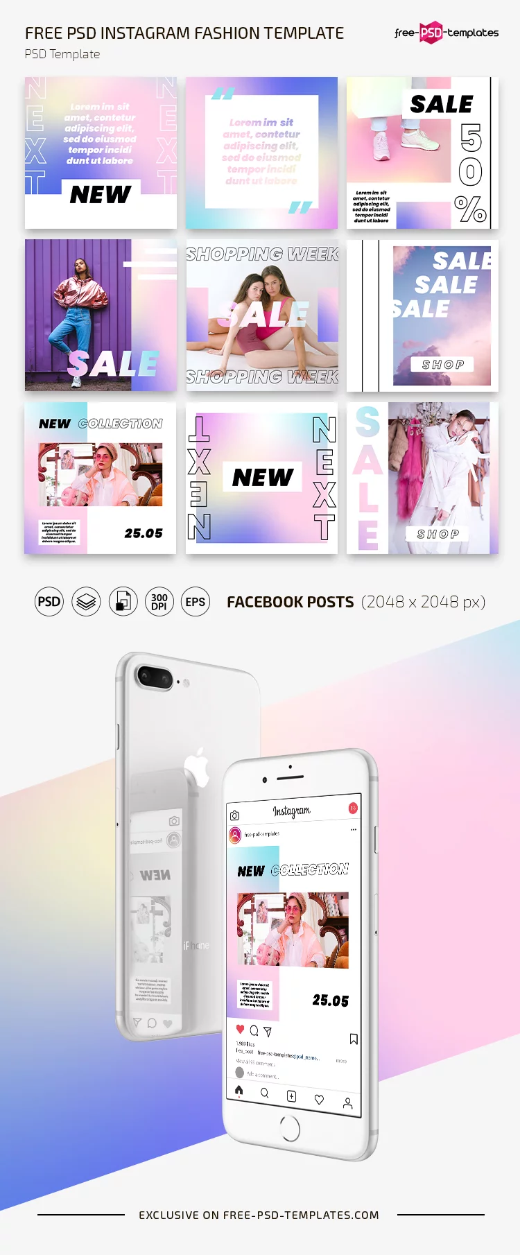 FREE PSD INSTAGRAM FASHION TEMPLATE