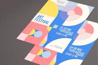 Free Art Event Flyer Template PSD + Vector (.ai, .eps)