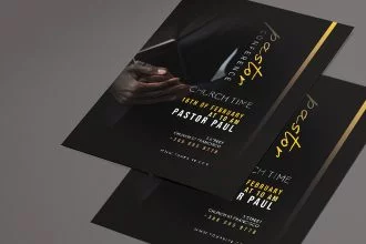 Free Pastor Flyer Template PSD + Vector (.ai, .eps)