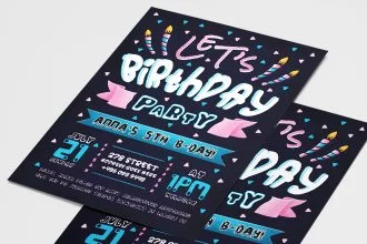 Free Birthday Party Flyer Template