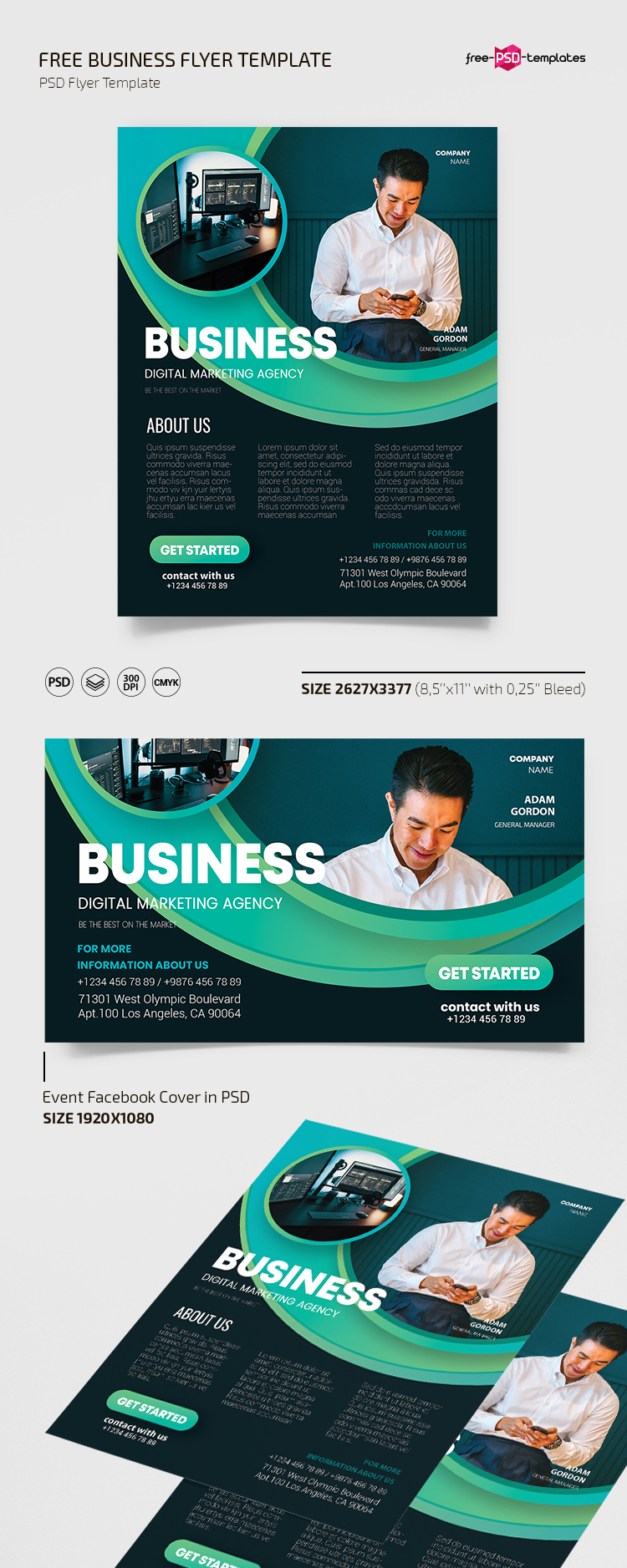 Free Business Flyer Template  Free PSD Templates Inside Html Flyer Templates