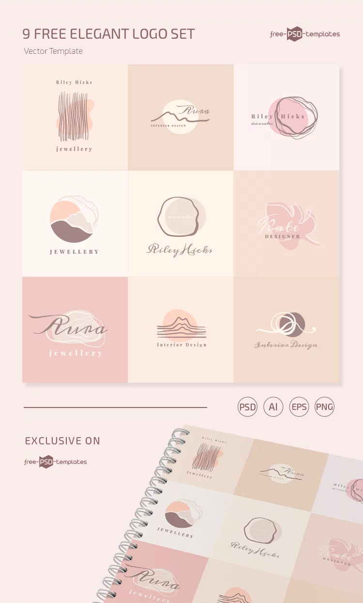 Free Elegant Logo Set in EPS + PSD