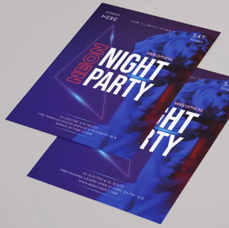 Purple, Urban Night Party Flyer Template (FREE) - Resource Boy