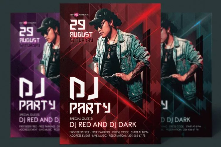 Download Red Cup Party PSD Template Flyer