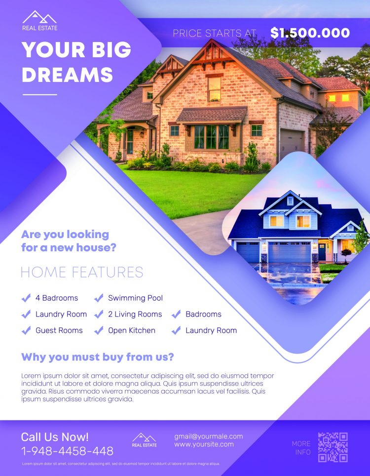 free real estate flyer designs
