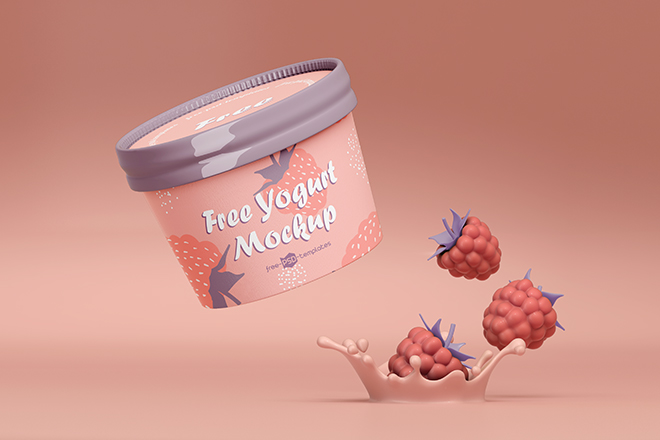 Download Free Yogurt Packaging Mockup Free Psd Templates