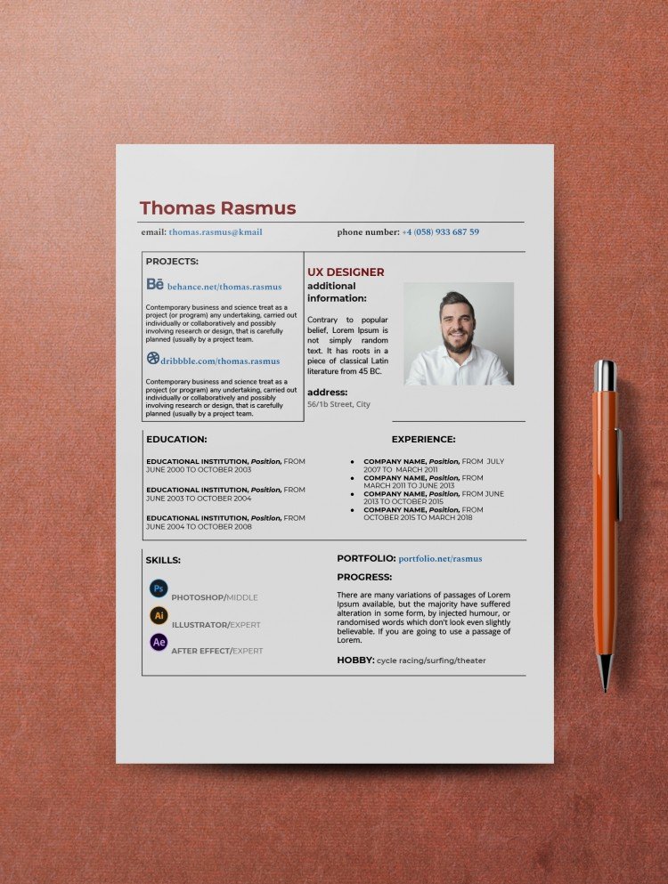 professional resume templates google docs