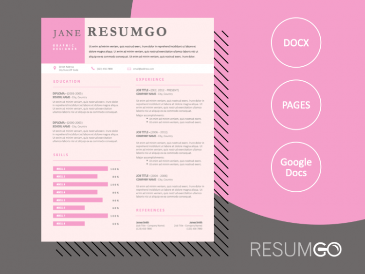 colorful resume template google docs