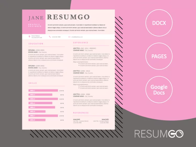 Google Docs RESUME TEMPLATE. CV Template Free. Professional 