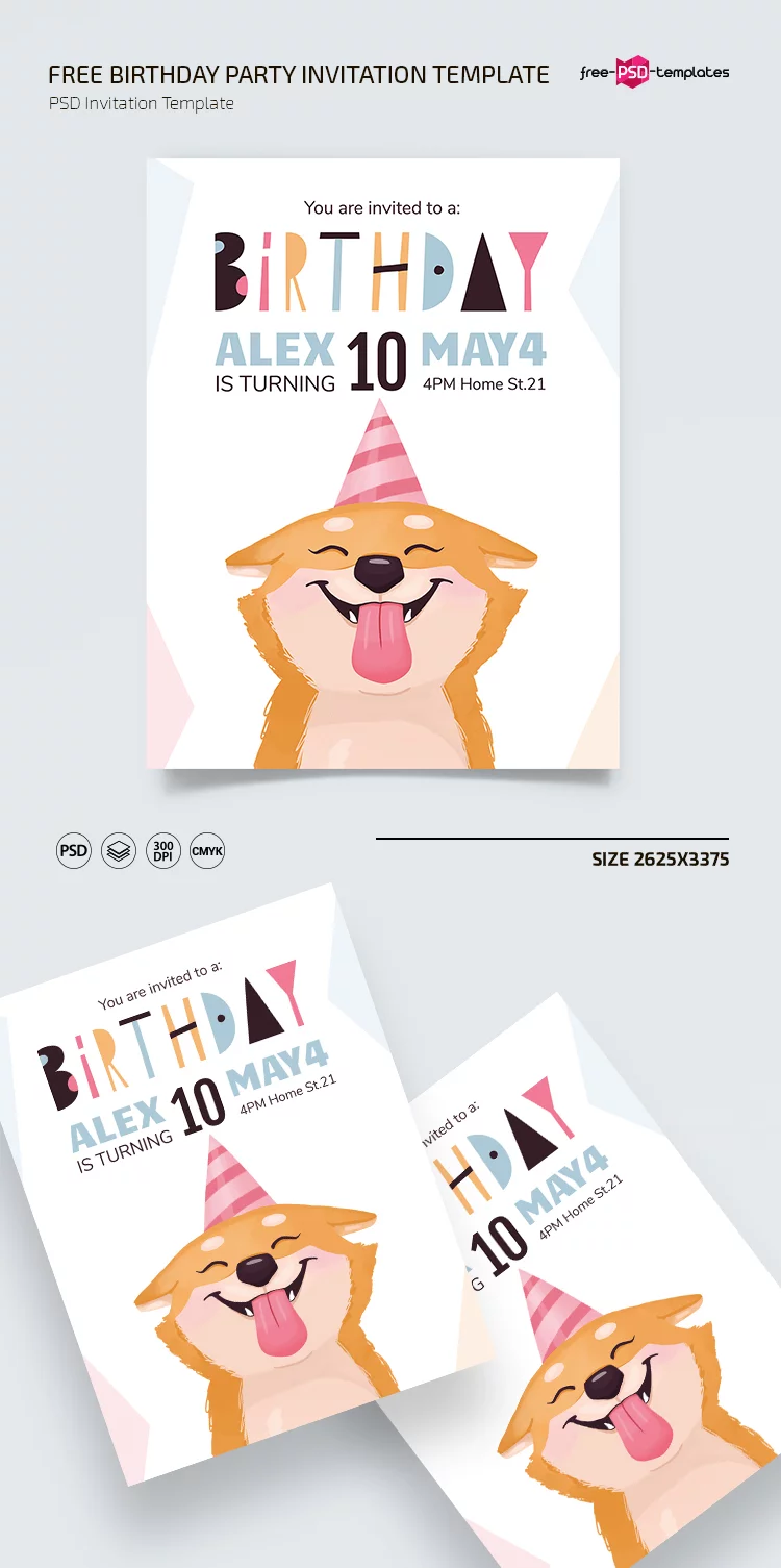 Free Birthday Party Invitation Template