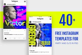 40+ Free Instagram Templates for Party and DJ’s in PSD