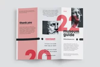 Free Museum Guide Tri-Fold Brochure Template