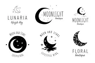 Free Moon Logo Set