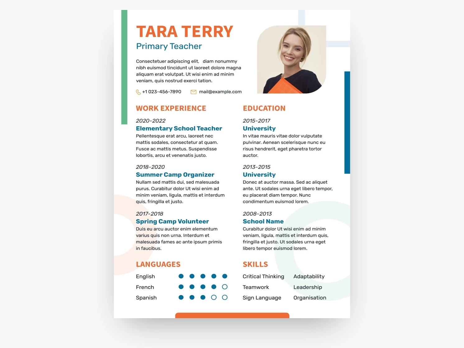 Google Docs RESUME TEMPLATE. CV Template Free. Professional 