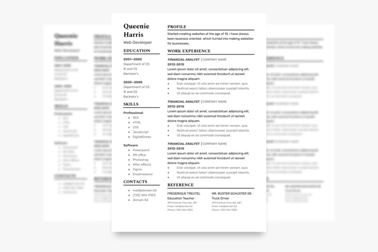 Simple Resume Free Google Docs Template