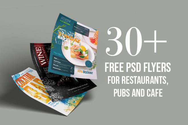 Flyer psd free cafe All Free