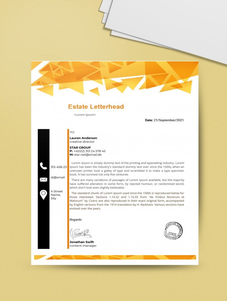 Personal Letterhead Template Google Docs