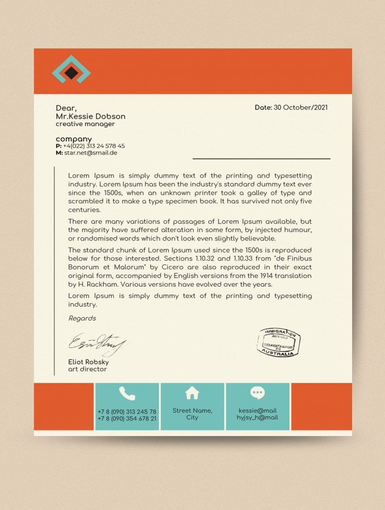 Google Doc Letterhead Template