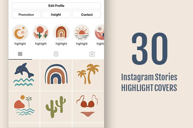 Premium Vector  Instagram highlight cover hobby and interest