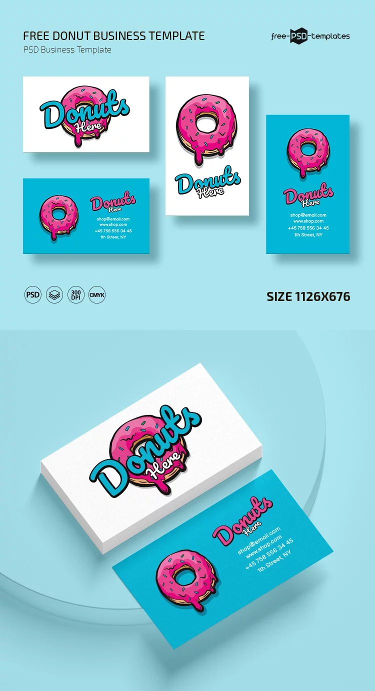 Free Donut Business Card Template