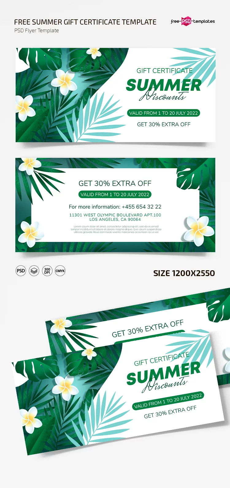 Free Summer Gift Certificate Template