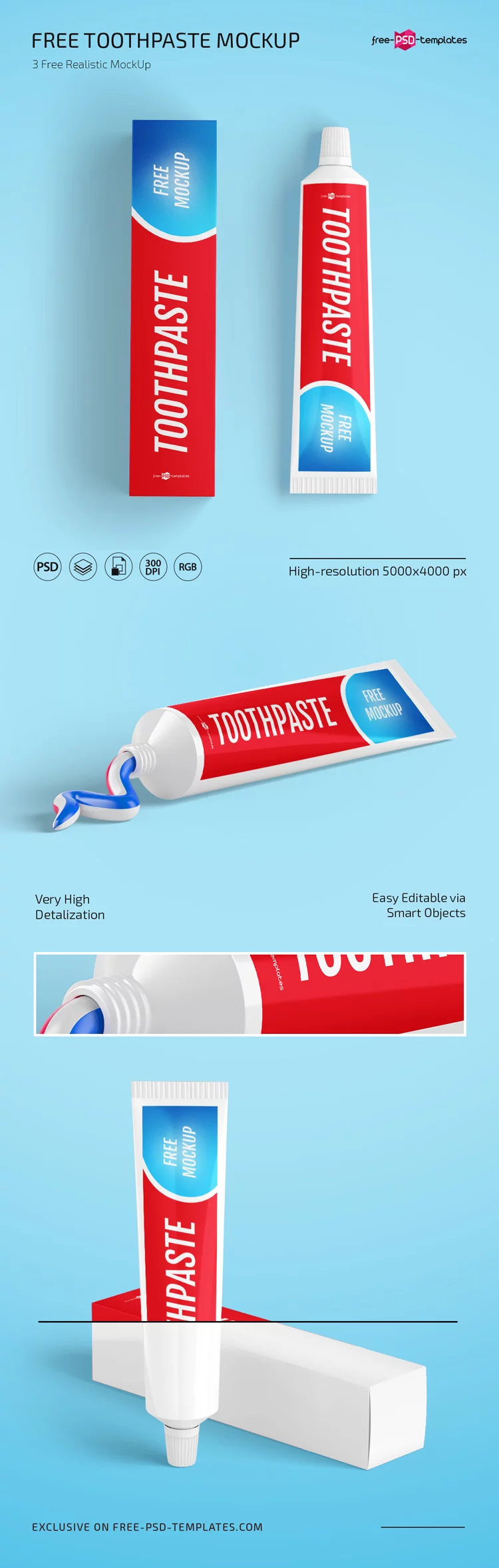 Free Toothpaste Mockup
