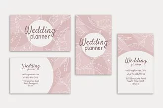 Free Wedding Planner Business Card PSD Template