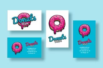 Free Donut Business Card Template