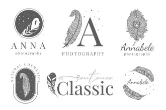 Free Feathers Logo Set