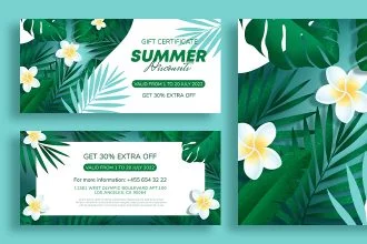 Free Summer Gift Certificate Template
