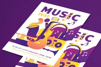 Free Music Fest Flyer Template