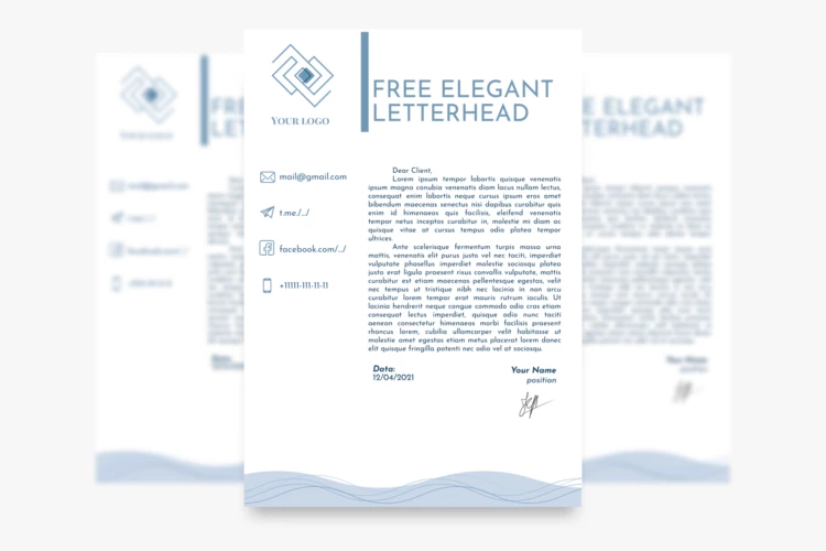 Free Elegant Letterhead Google Docs Template