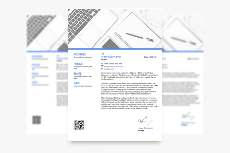 Free Professional Letterhead Google Docs Template