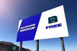 Free Billboard Mockup PSD Template