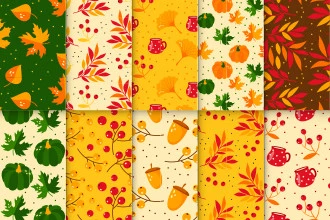 Free Autumn Patterns Set