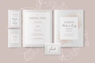 Free Rustic Wedding Template Set in PSD